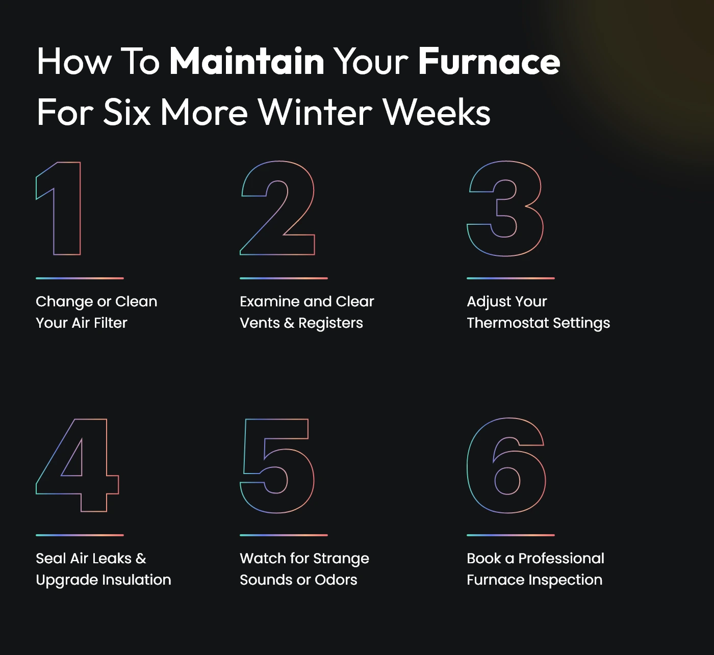 How to Maintain Your Furnace for Six More Winter Weeks